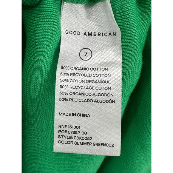 Good American Ruched Mini Tank Dress Spring Green 4X - Picture 5 of 6